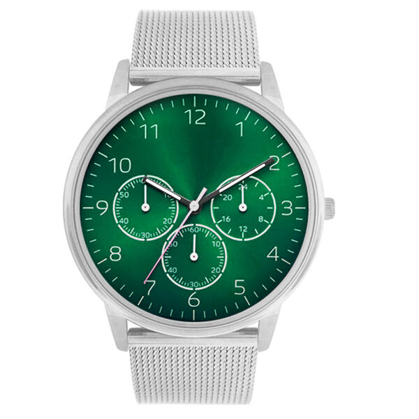 Mens Silver-Tone Mesh Bracelet Analog Watch - 7883S-07-X28 - image 
