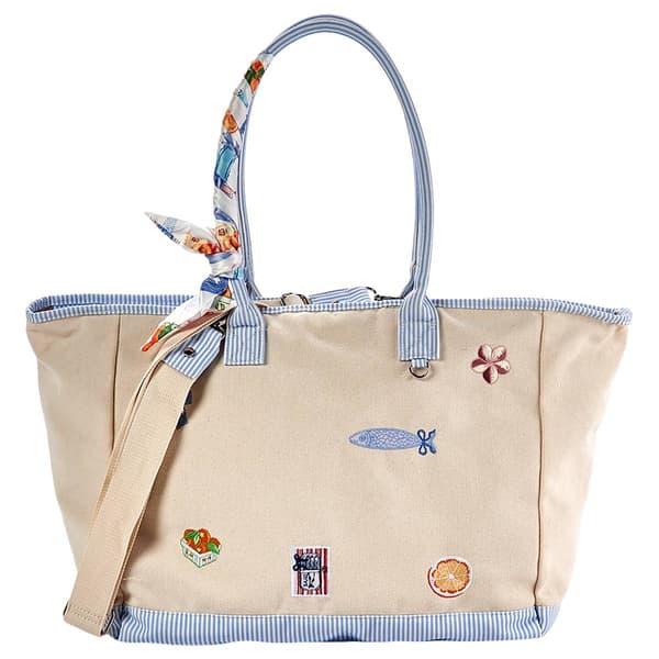 Madden Girl Embroidered Canvas Tote