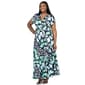 Plus Size 24/7 Comfort Apparel Butterfly Empire Waist Maxi Dress - image 2