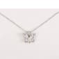 Silver-Tone Butterfly Cubic Zirconia Pendant - image 1