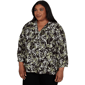 Plus Size Emaline La Vita Costiera Crushed Faille Leaf Blouse - image 3