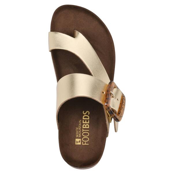Womens White Mountain Footbeds&#8482; Harley Gold Comfort Sandals