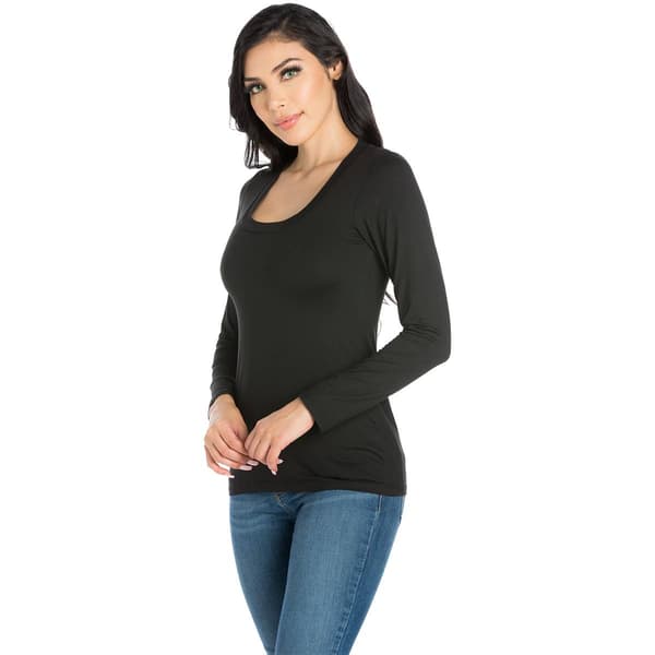 Womens 24/7 Comfort Apparel Solid Long Sleeve Tee