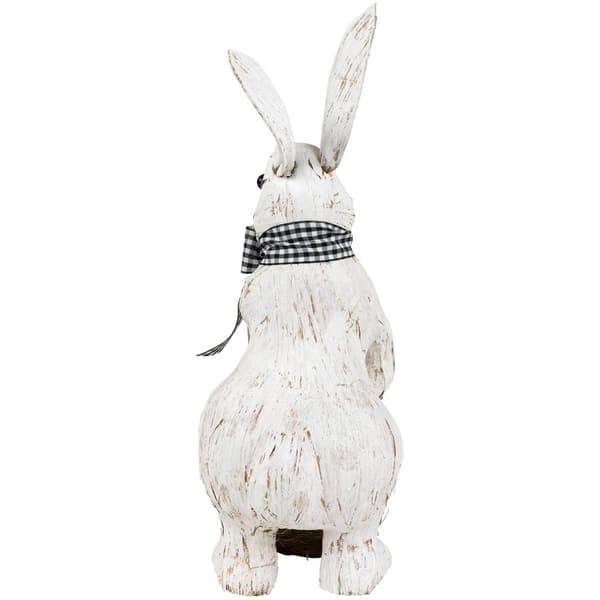 Northlight Seasonal Rustic Rabbit w/ Easter Basket Figurine