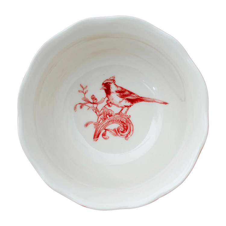 222 Fifth Christmas Lane 16pc. Porcelain Red Dinnerware Set