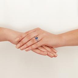 Gemstone Classics™ Created Sapphire 10kt. Sterling Silver Ring