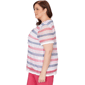 Plus Size Alfred Dunner The Royal Treatment Fringe Stripe Blouse - image 4