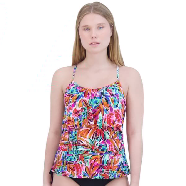 Womens Stella Parker Sarasota 3 Tier Tankini Swim Top Boscov's