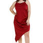 Juniors Plus Jump Sleeveless Satin Asymmetrical Dress - image 3
