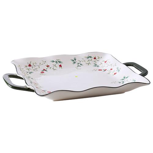 Pfaltzgraff Winterberry Square Platter W/ Handles - image 