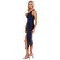 Juniors Emerald Sundae Satin One Shoulder Asymmetrical Midi Dress - image 4