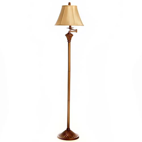 Fangio Lighting Antique Gold Swing Arm Floor Lamp