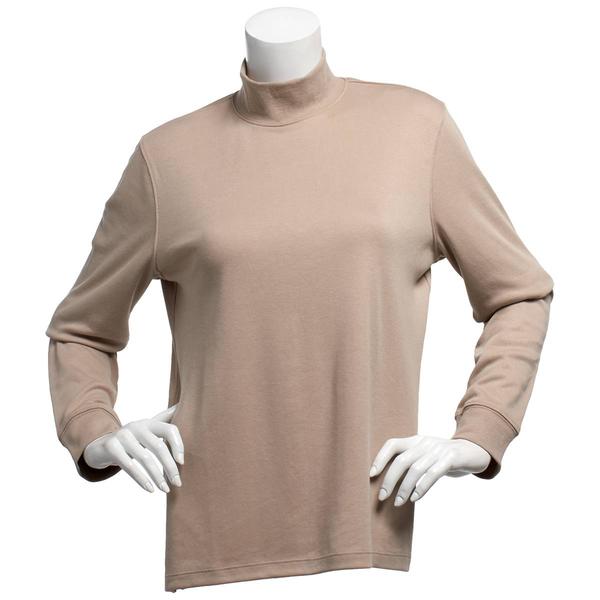 Womens Hasting &amp; Smith Long Sleeve Solid Mock Neck Tee