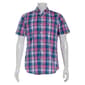 Mens Chaps Short Sleeve Stretch Button Down Shirt - Peony - image 1