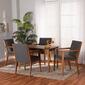 Baxton Studio Theresa Walnut Brown Wood 5pc. Dining Set - image 8
