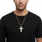 Mens Iron Saints Our Father Prayer Spinner Cross Chain Necklace - image 4