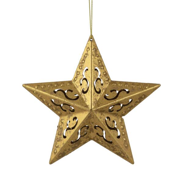 Northlight Seasonal Gold Filigree Star Christmas Ornament - image 