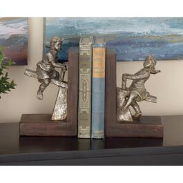 9th & Pike&#174; Small Silver Children on See Saw Bookend Pair
