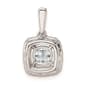 Pure Fire 14kt. White Gold Aquamarine Halo Pendant - image 2