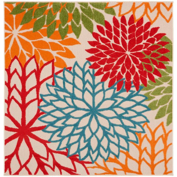 Nourison Aloha Tropical Indoor/Outdoor Square Rug