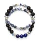 Sodalite & Black Lava 2pc. Stretch Bracelet Set - image 1