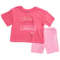 Girls (4-6x) Champion(R) Multi-Script Yummy Tee & Bike Shorts Set - image 1