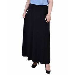 Womens NY Collection Pull On Solid Maxi Skirt