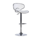 Linon Home Decor Beldon White Faux Leather Adjustable Barstool - image 1