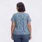 Plus Size Emily Daniels Marled Floral Button Front Blouse - image 2