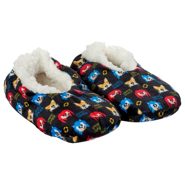 Boys Sonic Fuzzy Babba Slipper Socks - image 