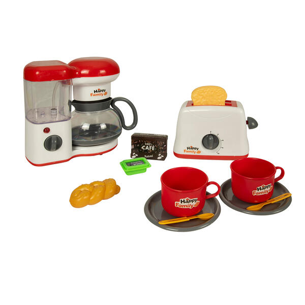 Dollar Queen Deluxe Kitchen Play Set Coffee Maker and Toaster - image 