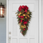 Puleo International 28in. Pre-Lit Adorned Red & Gold Swag - image 2