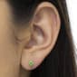 Haus of Brilliance Sterling Silver Treated Green Diamond Earrings - image 4
