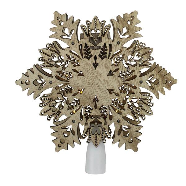 Northlight Seasonal 8.5in. Snowflake Christmas Tree Topper - image 