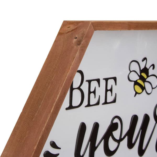 Northlight Seasonal Bee Yourself Wooden Framed Wall Sign