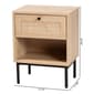 Baxton Studio Sherwin Light Brown 1-Drawer End Table - image 8