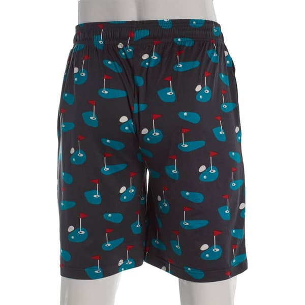 Mens Preswick & Moore® Golf Print Drawstring Pajama Shorts