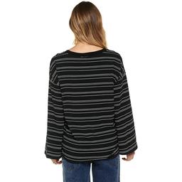 Womens Times Two Maternity Long Sleeve Stripe Drop Shoulder Tee
