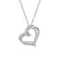 Diamond Classics&#40;tm&#41; Sterling Silver Diamond Heart Pendant Necklace - image 1