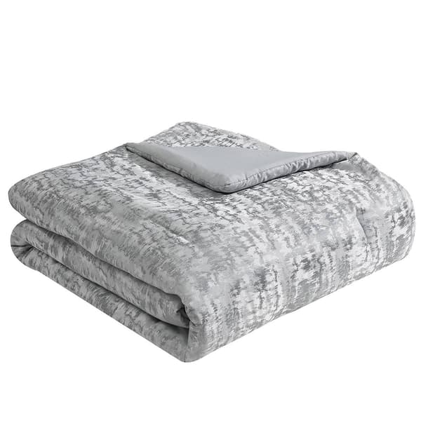 Tahari Home Lauren 5pc. Light Grey Jacquard Comforter Set