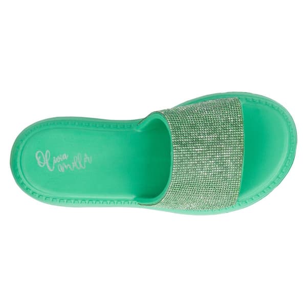 Womens Olivia Miller Glitter Gaze Slide Sandals