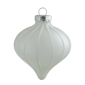 Northlight 3ct. Matte Frosted Glitter Stripes Onion Ornaments - image 4