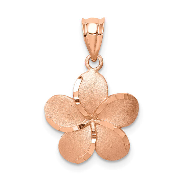 Gold Classics&#40;tm&#41; 14kt. Rose Gold Plumeria Pendant - image 