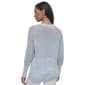 Womens DKNY Long Sleeve V-Neck Open Stitch Pointelle Sweater - image 2