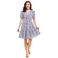 Womens Harper 241 Short Sleeve Tier Stripe Fit & Flare Dress - image 2