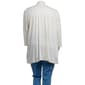 Plus Size Notations 3/4 Sleeve Solid Diamond Knit Cardigan - image 2