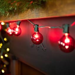 Northlight Seasonal 10ft. Red G50 Globe Christmas Patio Lights