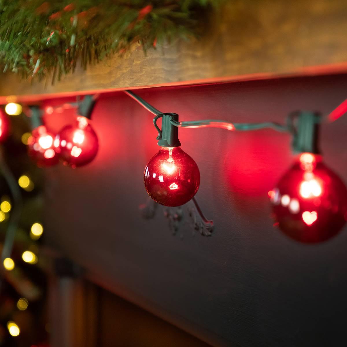 Northlight Seasonal 10ft. Red G50 Globe Christmas Patio Lights