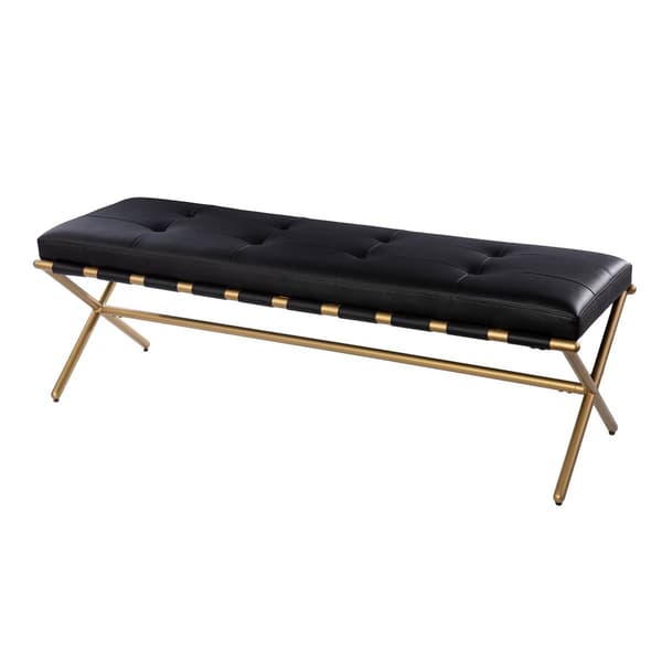 Southern Enterprises Clairvoix Faux Leather Bench