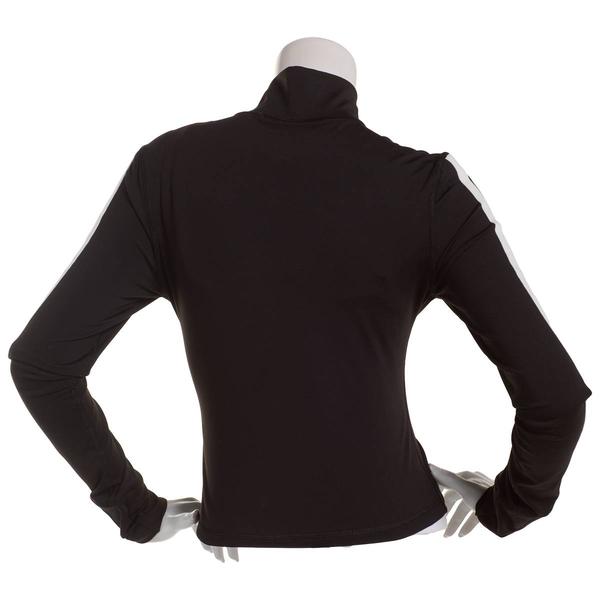 Juniors Love Tree Side Stripe Performance Mock Neck Zip Up Jacket